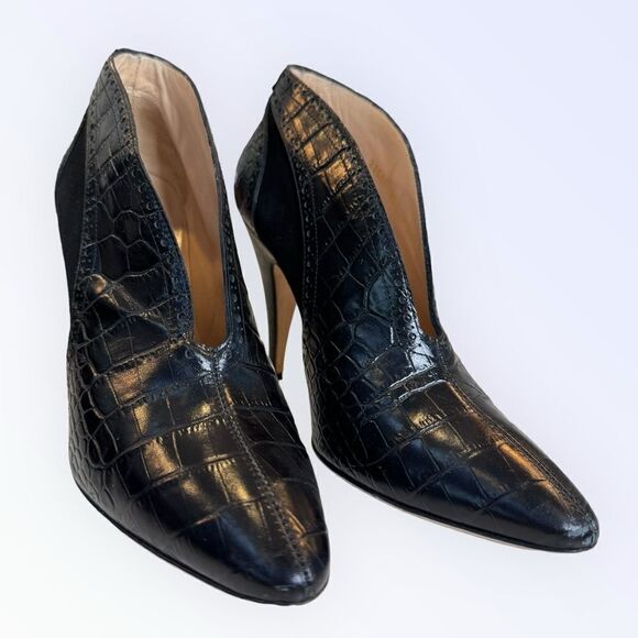 Escada Leather Ankle Boots 38 - Picture 2 of 10